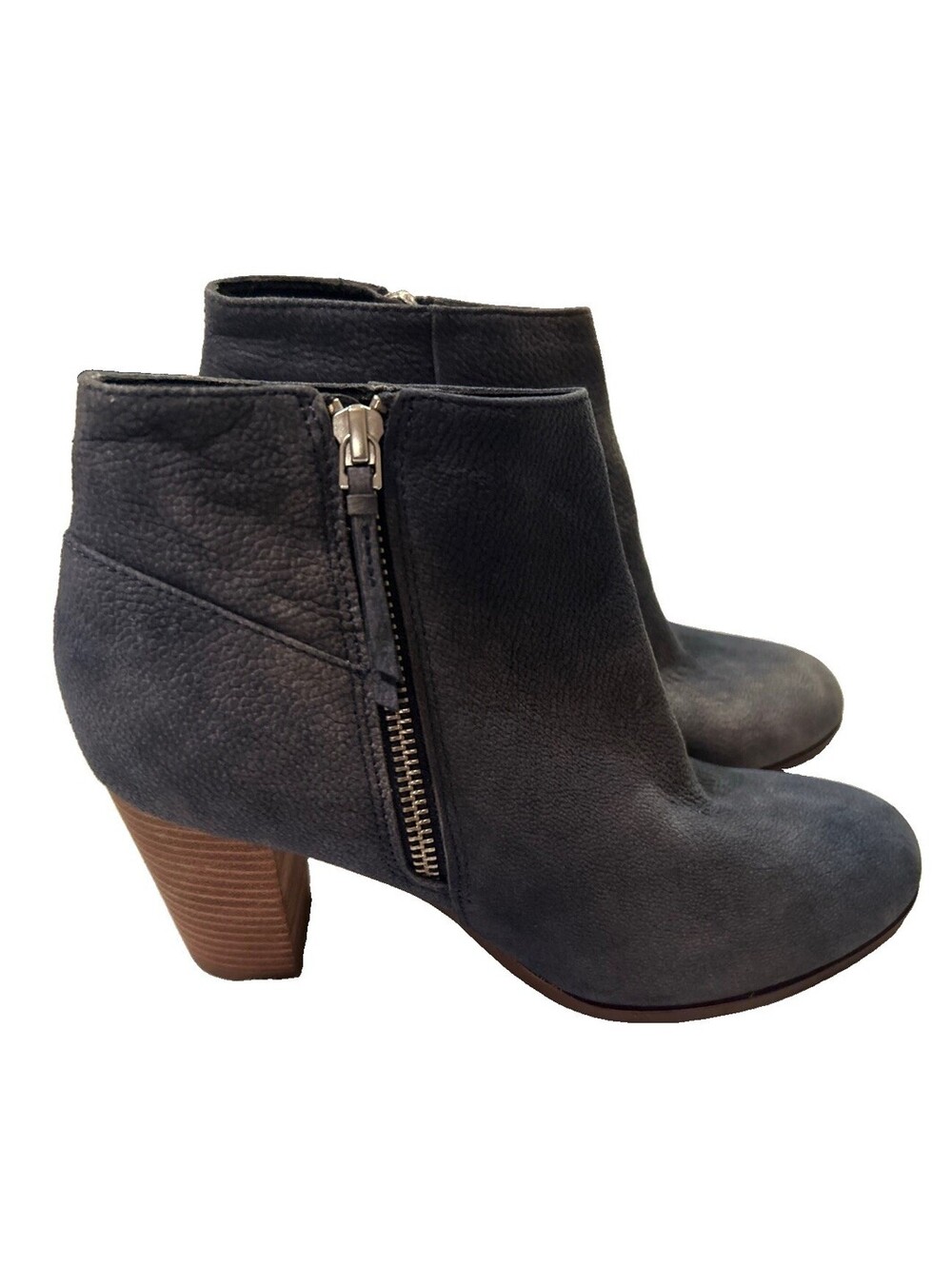 Cole Haan Ankle Boots Women’s Size 8B Blue Side Zip Block Heel Grand Os Bootie